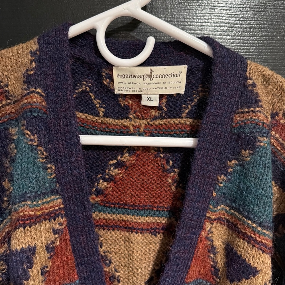 VTG Peruvian Connection Multicolor Geometric Card… - image 2